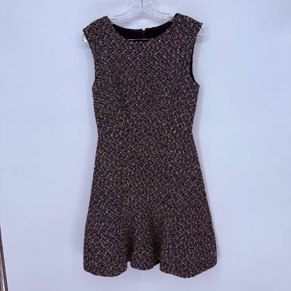 J. Crew Women's Size 2 Dress Confetti Tweed Navy Blue Pink Career